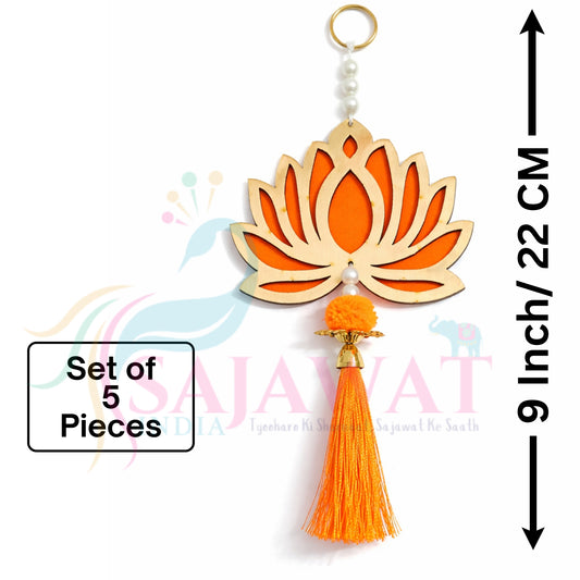 Orange Tassel Set – 5 Pieces Handcrafted tassels to add warmth and style to your decor