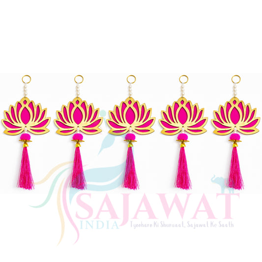 Pink Tassel Set – 5 Pieces Handcrafted tassels to add a soft, charming, and elegant touch to your decor