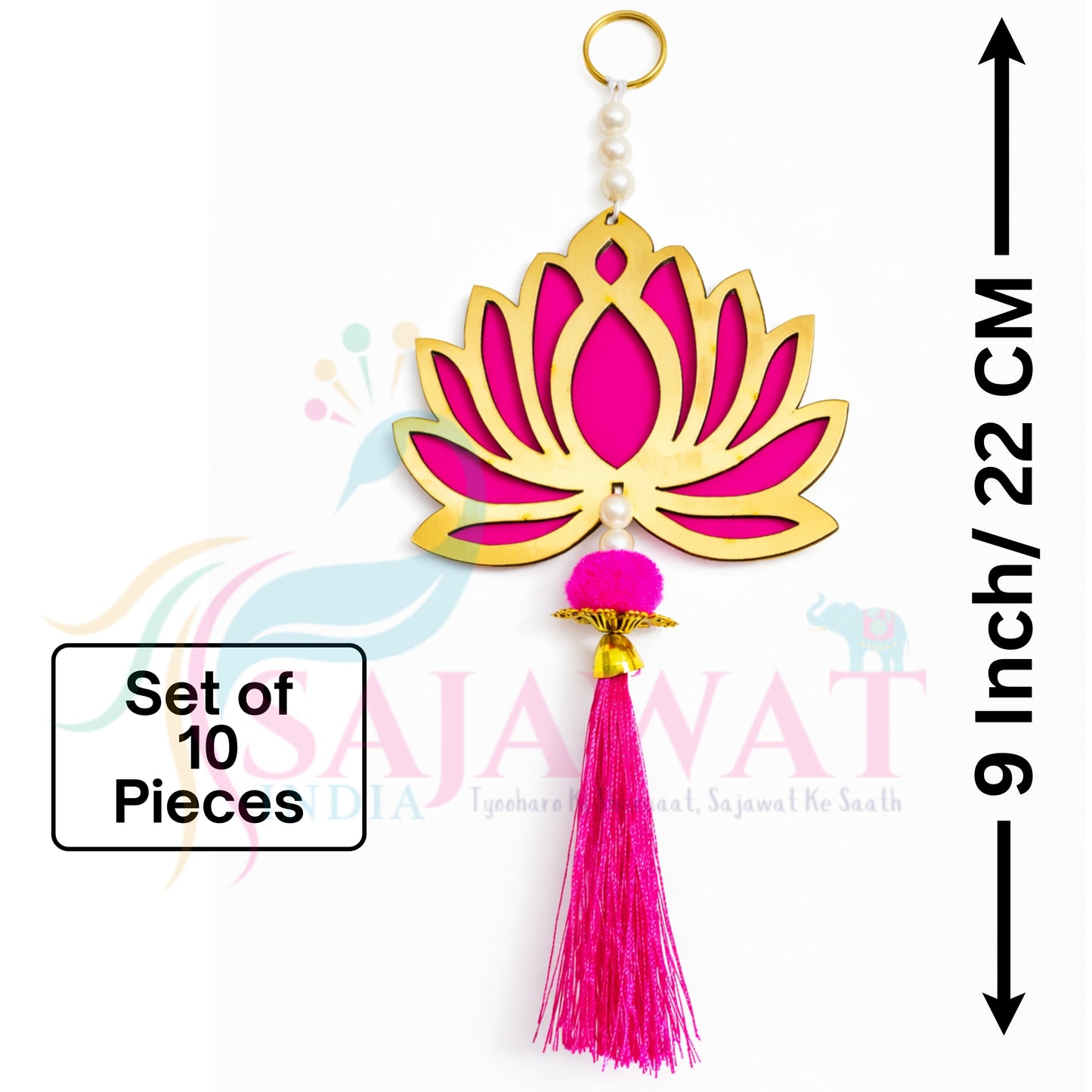 Pink Tassel Set – 5 Pieces Handcrafted tassels to add a soft, charming, and elegant touch to your decor