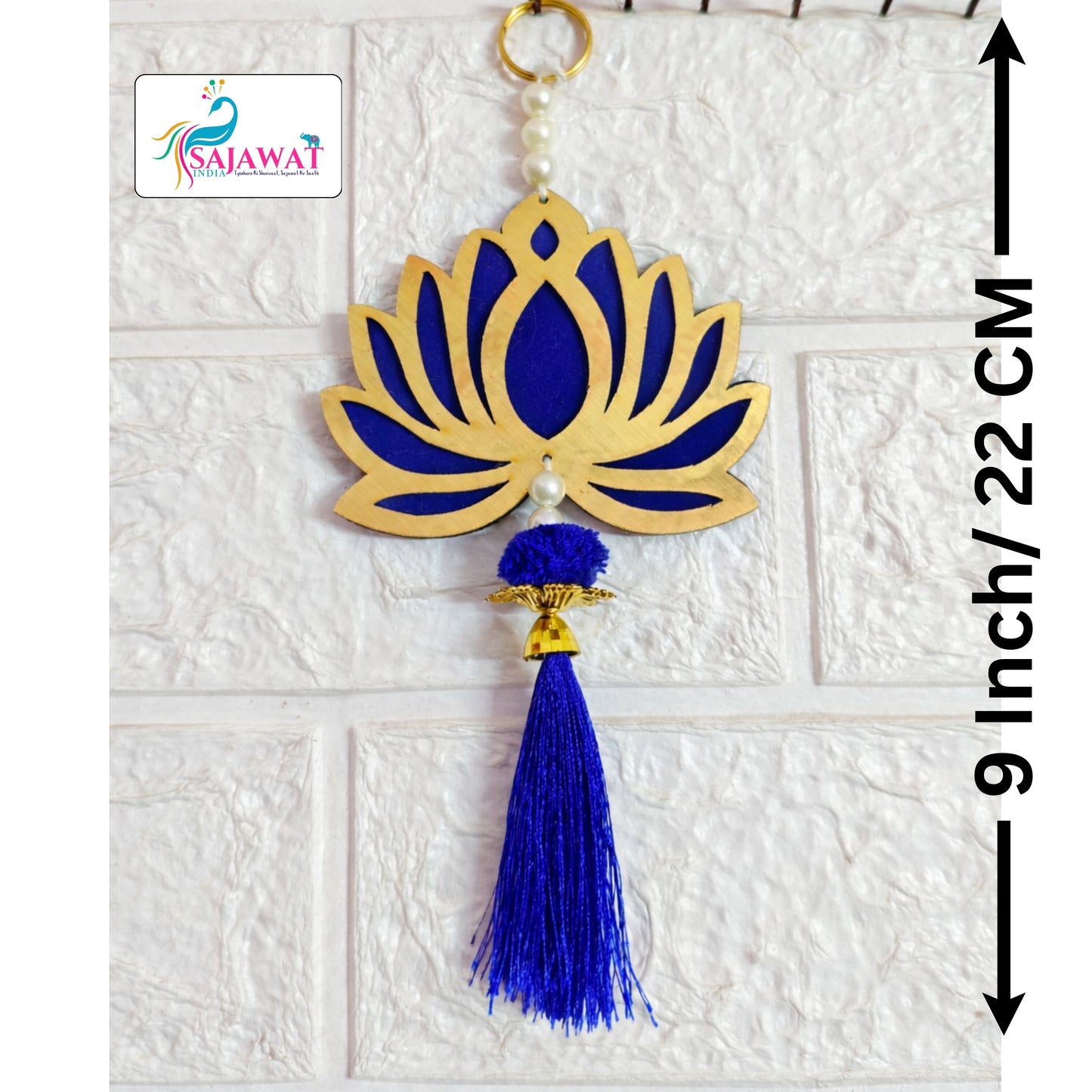 Blue Lotus Tassel Set – 5 Pieces. Handcrafted tassels to enhance your décor with elegance and charm