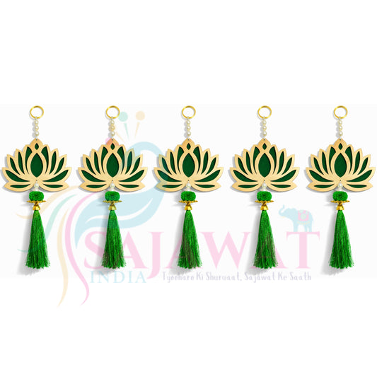 Green Tassel Set – 5 Pieces Handcrafted tassels to add freshness and a natural, calming touch to your decor