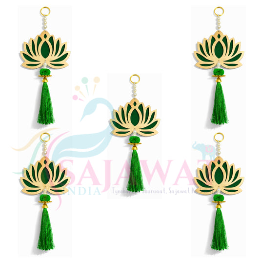 Green Tassel Set – 5 Pieces Handcrafted tassels to add freshness and a natural, calming touch to your decor