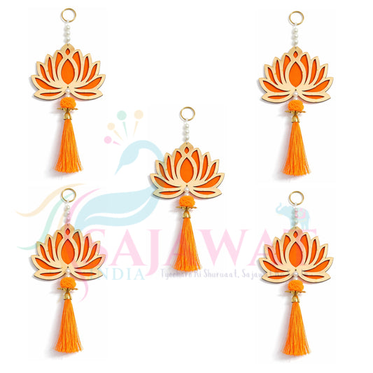 Orange Tassel Set – 5 Pieces Handcrafted tassels to add warmth and style to your decor