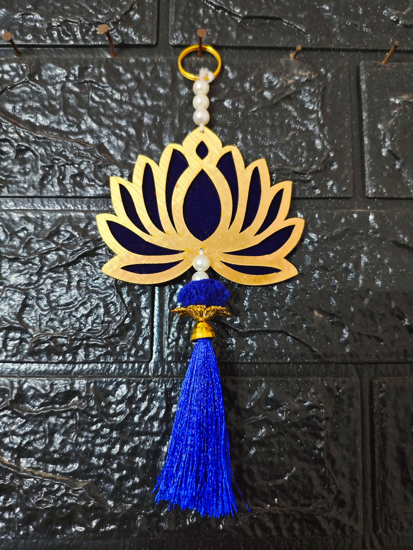 Blue Lotus Tassel Set – 5 Pieces. Handcrafted tassels to enhance your décor with elegance and charm